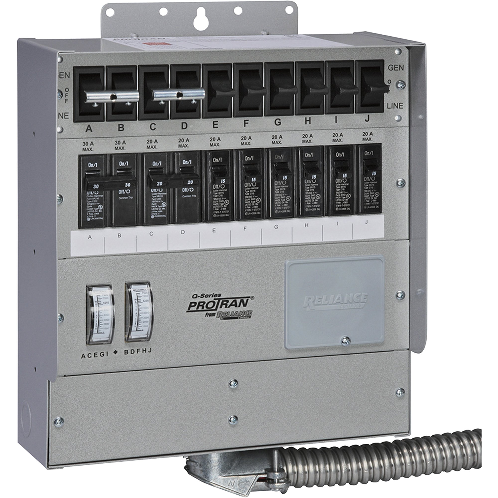 Reliance Transfer Switch — 10-Circuit , 50 Amp, Model# Q510C